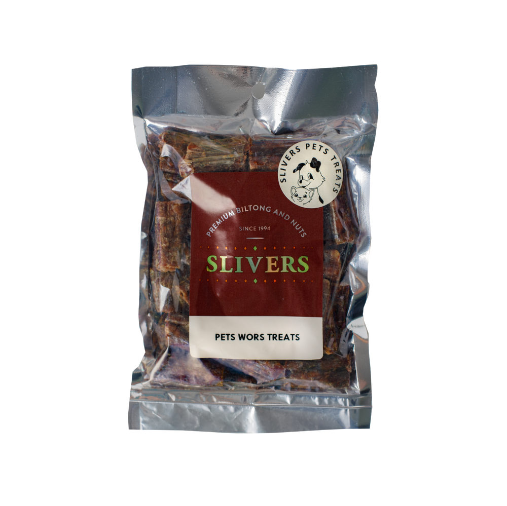 Pet Droewors Healthy Pet Treats Biltong for Dogs Slivers Biltong Nuts